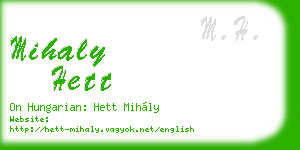 mihaly hett business card